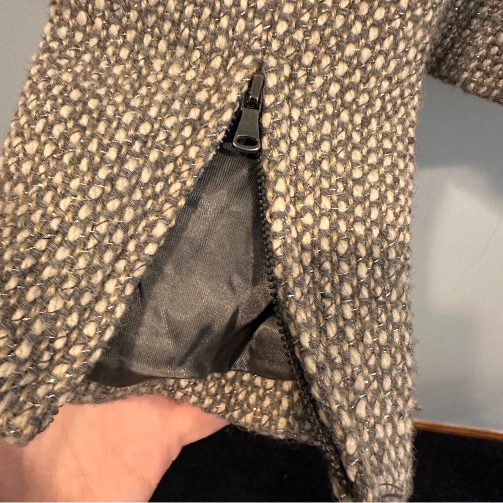 Talbots Gray Tweed Women's Full Zip Blazer - Picture 12 of 14